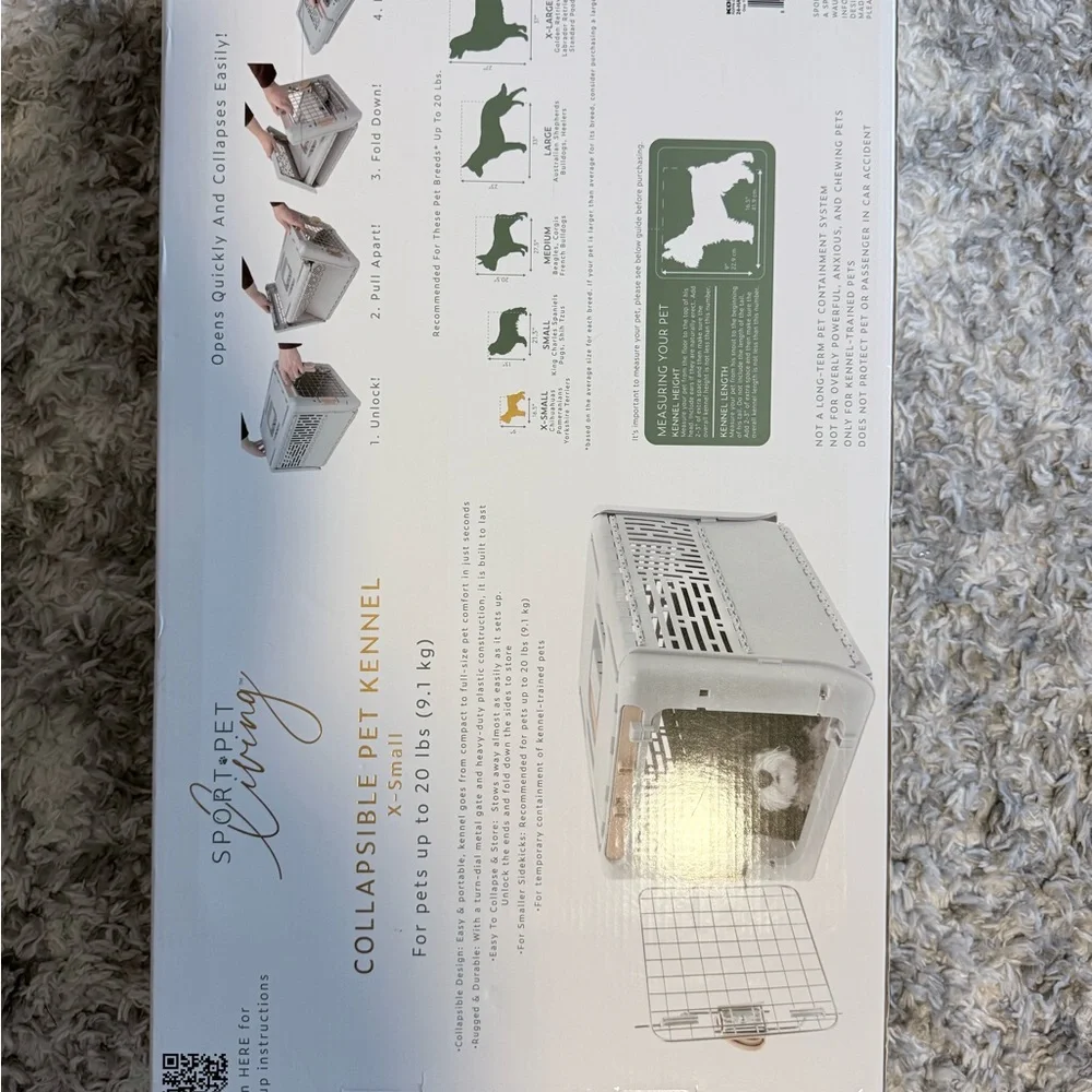 Sport Pet Living Collapsible Pet Kennel NEW XSmall Tan